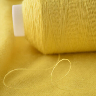 奥丝布莱特 羊绒线毛线 24/2中细线 手编机织均可 婴儿宝宝毛线 围巾线J03 正黄色
