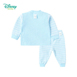 迪士尼（Disney）套装男女宝宝春秋长袖拼接休闲套装圆领上衣裤子两件套 183T797 蓝色 6个月/身高66cm
