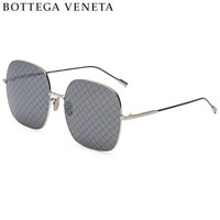 葆蝶家Bottega Veneta eyewear太阳镜女款 太阳镜 BV0202S-001 银灰色镜框灰色镜片 58mm