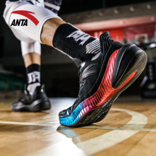 安踏anta低帮球鞋kt要疯系列新品篮球战靴运动鞋男11831110r紫红氯