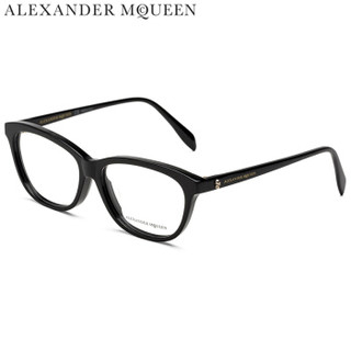 亚历山大·麦昆Alexander McQueen eyewear光学镜架女款 经典方形光学镜架 AM0165OA-001 黑色镜框 55mm