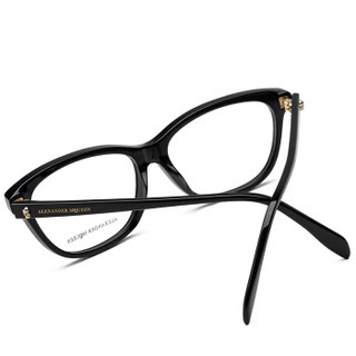 亚历山大·麦昆Alexander McQueen eyewear光学镜架女款 经典方形光学镜架 AM0165OA-001 黑色镜框 55mm