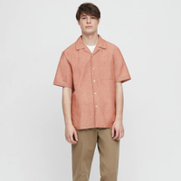UNIQLO 优衣库 425103 男士麻棉开领衬衫