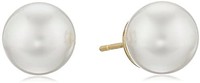 Majorica Simulated Pearl Stud Earrings (10mm)  白色