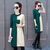 AUDDE 针织衫女打底时尚毛衣韩版休闲宽松慵懒风上衣2019春季新品女装 kkz110501 米绿 均码