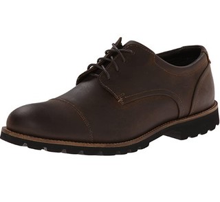 ROCKPORT 乐步 Channer Oxford 男士休闲皮鞋 Brown US7 棕色