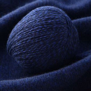 依尚 羊绒线毛线 16/3中粗线 手编机织均可 婴儿宝宝毛线 围巾线M05 AB蓝