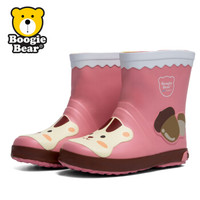 Boogie Bear韩国童鞋儿童雨鞋防滑女童雨靴男童中筒学生水鞋 BB191R0204 松鼠粉色 27