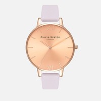 历史低价、银联专享：OLIVIA BURTON White Dial 女士玫瑰金大表盘石英表