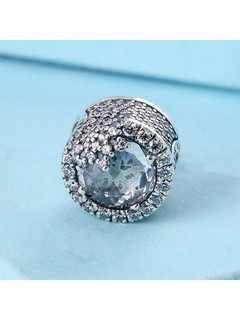 PANDORA 791725CZ  闪亮白雪花项链套装