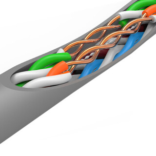 安帝(AD) 超五类网线 【福禄克版】0.51±0.02无氧铜线芯 高速CAT5e类 环保外被 100米灰色AD-5100h
