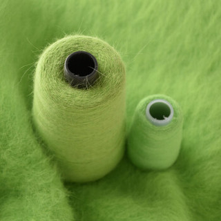 奥丝布莱特 羊绒线 长毛毛线 14/2中粗线 手编机织均可 婴儿宝宝毛线 围巾线J06 果绿色