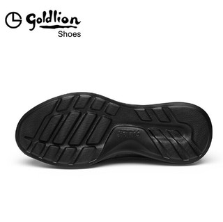 金利来（goldlion）男鞋舒适运动鞋轻质透气时尚休闲鞋559830245FRB-深卡其色-41码