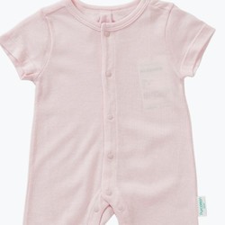 Purcotton 全棉时代  婴儿针织网孔短袖连体服 1件装