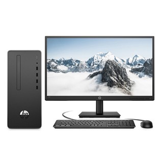 HP 惠普 ZHAN战66 Pro G1 MT 九代酷睿版 21.5英寸 商用台式机 黑色 (酷睿i3-9100、核芯显卡、8GB、1TB HDD、风冷)