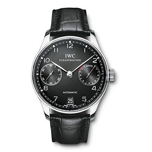 iwc 万国 葡萄牙系列 iw500109 男士机械手表 42mm 黑盘 黑色皮带