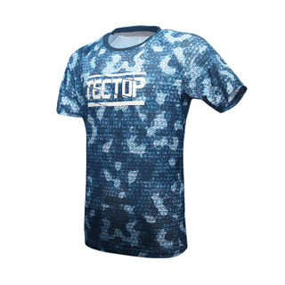 探拓（TECTOP ）速干衣 男女印花迷彩运动T恤 防刮耐磨打底衫 TS80527 男款铁兰足球格迷彩 3XL