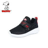 史努比（SNOOPY）童鞋男童运动鞋 2019夏季单网透气儿童跑鞋 S911A3707黑色31