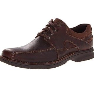 Clarks 其乐 Senner Blvd Oxford  男士牛津皮鞋 Brown Tumbled Leather US10