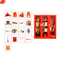 谋福9914 微型消防站消防器材 消防工具放置柜展示柜消防箱应急柜 1.6*1.5米全套消防柜（5人配置.详见描述）