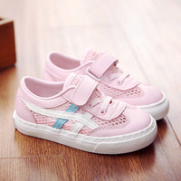 飞耀（FEIYAO）儿童网鞋男童女童镂空休闲鞋 韩版网布超纤运动鞋A-985 粉色 30
