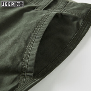 吉普男装JEEP SPIRIT 运动短裤男户外休闲薄款五分直筒短裤 CXP0222 卡其色36