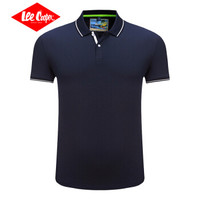 Lee Cooper     短袖POLO衫2019新款修身型韩版休闲商务翻领百搭款  LZ-8518 藏蓝 XL