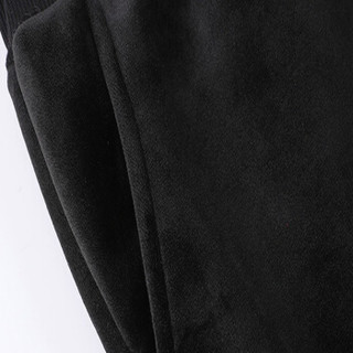 MAX WAY 女装 运动套装女时尚2019新款春秋韩版宽松连帽天鹅绒卫衣两件套 MWYH426 黑色 XL