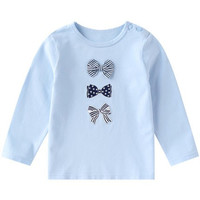 Annil 安奈儿 女童蝴蝶结长袖上衣薄款