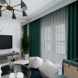 商品sunpathie 西米亚全遮光窗帘 松石绿