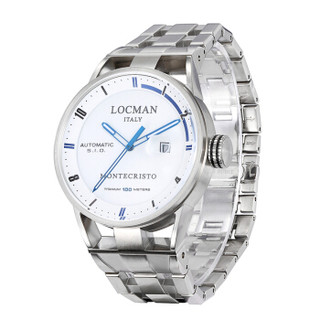 洛克曼 （LOCMAN ）手表蒙特克里思托系列防水机械情侣男表 051100WHFBLOBRO