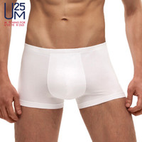 爱慕集团UM25U棉系列男士中腰平角内裤棉质一片式剪裁无侧缝 UM23AB1云钛白185