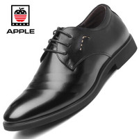 苹果（APPLE）商务休闲鞋流行男鞋简约休闲皮鞋正装鞋子 557 黑色 39