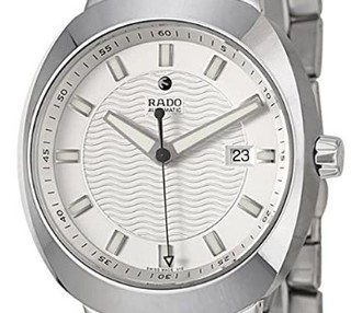 RADO 雷达 D-STAR系列 R15938103 男士机械手表 42mm 白盘 银色不锈钢带 椭圆形