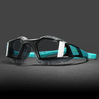 速比涛（Speedo） 新款泳镜男 电镀膜舒适大款高清防雾泳镜智感贴合专业训练大框男女士游泳眼镜 蓝色/非镀膜
