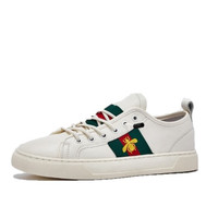 皓顿（HAUT TON）休闲男鞋头层牛皮运动小白鞋男时尚百搭板鞋 1911XB272 白色 38码