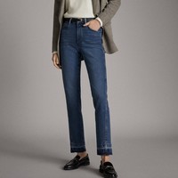 Massimo Dutti 05047720427 女装 高腰直筒牛仔裤