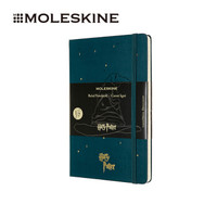 MOLESKINE 哈利波特与魔法石湖水笔记本子 合作款记事本文具 绿色硬面横间大型手账3692