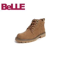 Belle/百丽2019冬新商场同款磨砂牛皮革男休闲短靴工装靴6SX01DD9 *2件