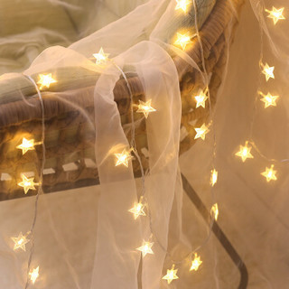 多美忆 新年装饰彩灯星星灯串 暖白色-3米20灯