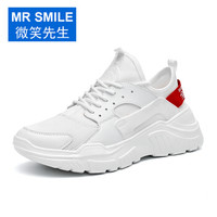 微笑先生（MR SMILE）韩版潮流英伦百搭休闲运动跑步ins超火的时尚男鞋白红39