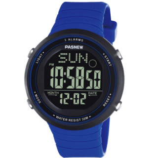 百圣牛pasnew电子手表男女学生电子表户外运动夜光防水多功能初中高中