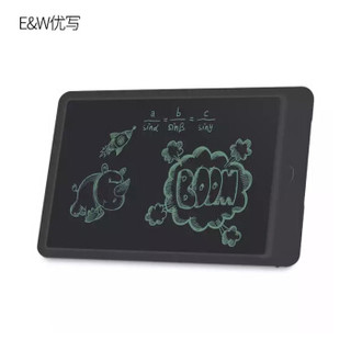 优写（E&W） 液晶手写板液晶黑板 儿童早教玩具画板 商务手写板电子白板 10英寸带锁 黑色