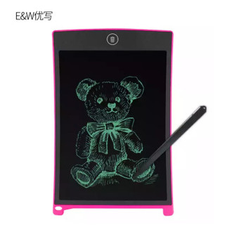 优写（E&W） 液晶手写板黑板儿童涂鸦绘画 电子写字板绘画板白板  8.5英寸 蓝色