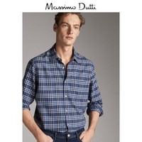 Massimo Dutti 00118134400 男装格纹衬衫