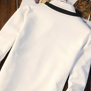 俞兆林（YUZHAOLIN）卫衣 男士时尚圆领简约字母长袖卫衣A301-302-Y91白色3XL
