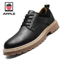 苹果（APPLE）工装鞋男子低帮英伦时尚休闲百搭户外大头马丁靴 88-3 黑色 44