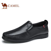 骆驼（CAMEL） 牛皮平底软底休闲商务皮鞋男 A912287430 黑色 41