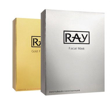 RAY 蚕丝皙滑柔嫩面膜 4盒装(银色*2盒+金色*2盒)