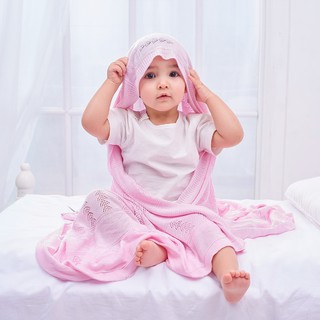 水星宝贝 婴儿竹纤维天丝针织冰丝毯